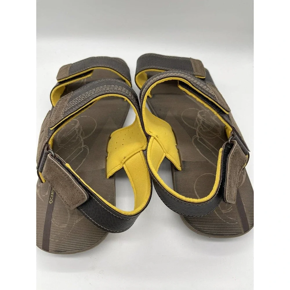 Cartago Grendene Men's‎ Sandals Size 12 Brown & Yellow Soft Insole
